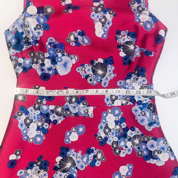 Diane von Furstenberg DVF Topanga Pink Floral Jacquard Fit & Flare Dress Women 2 - Picture 9 of 13